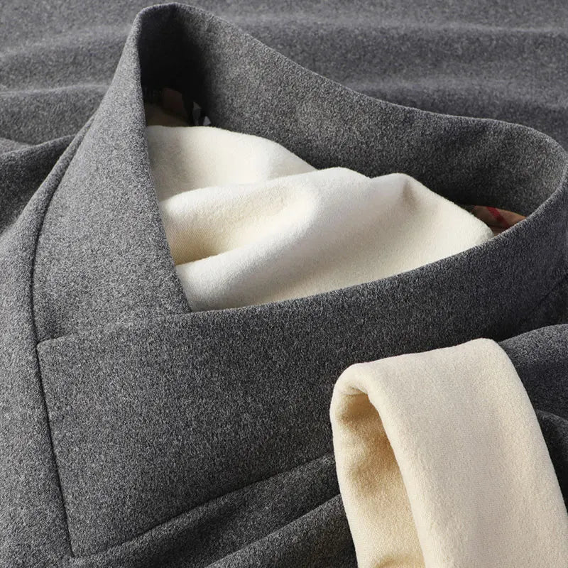 100 Double sided velvet men's V-neck long sleeved