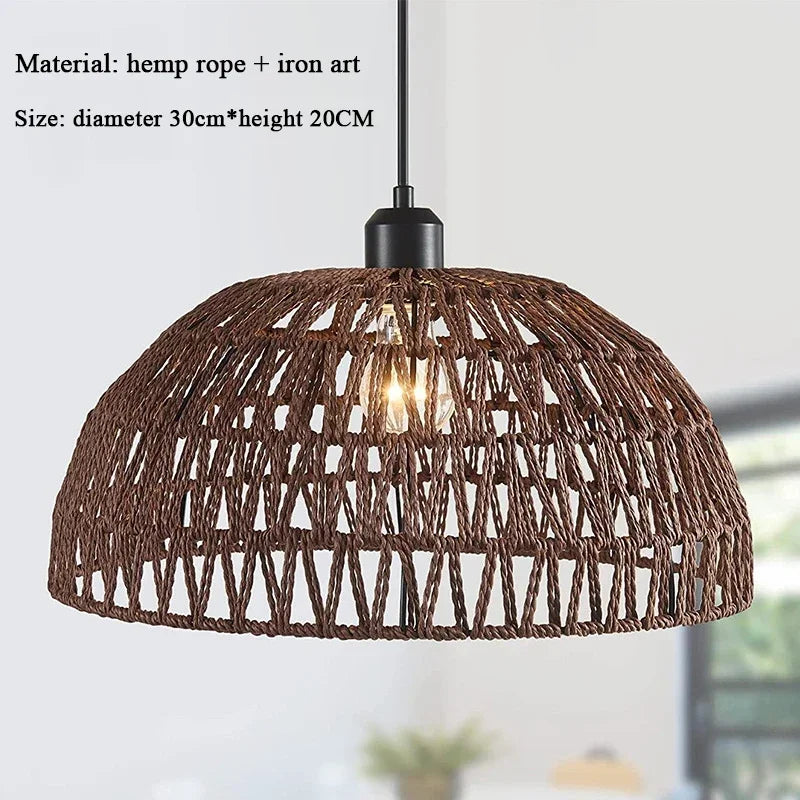 Japanese-style Hemp Rope Chandelier Homestay Pastoral Restaurant Tea
