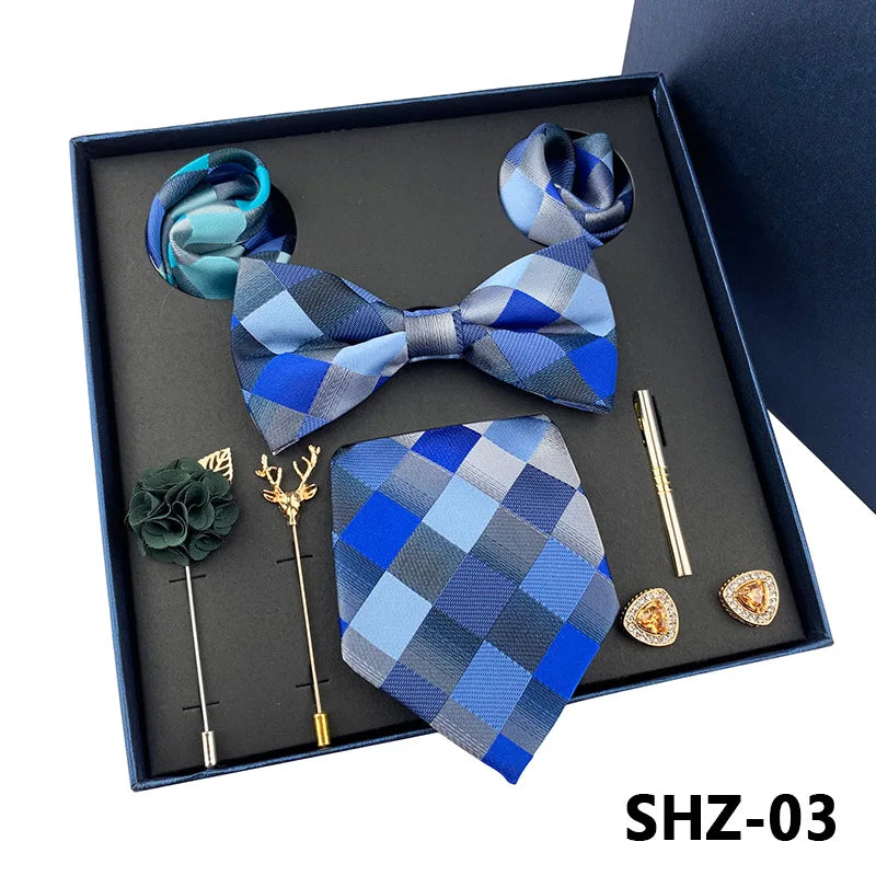 Men's Tie Set Gift Box Fashion Brand Bowtie