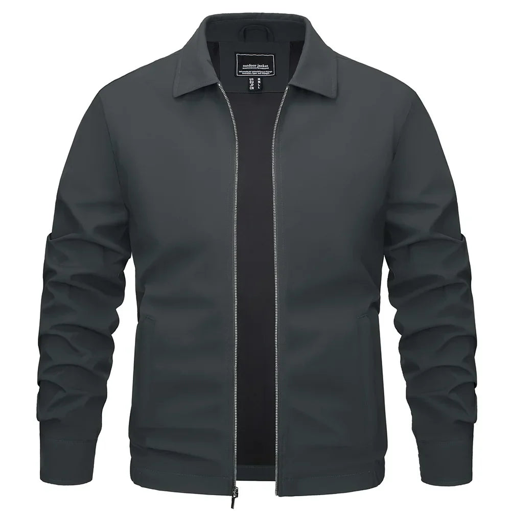 TACVASEN Lightweight Work Jackets Mens Classic Tunic Style