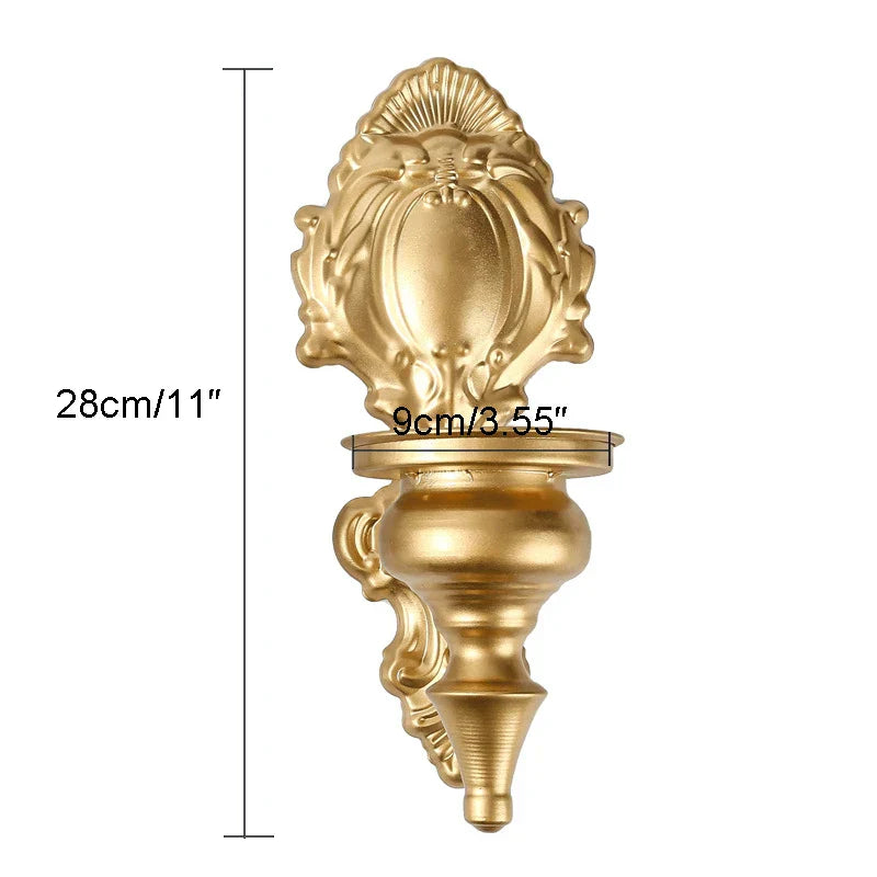 Gold Mounted Wall Candle Holder Tealight Hanging Wall