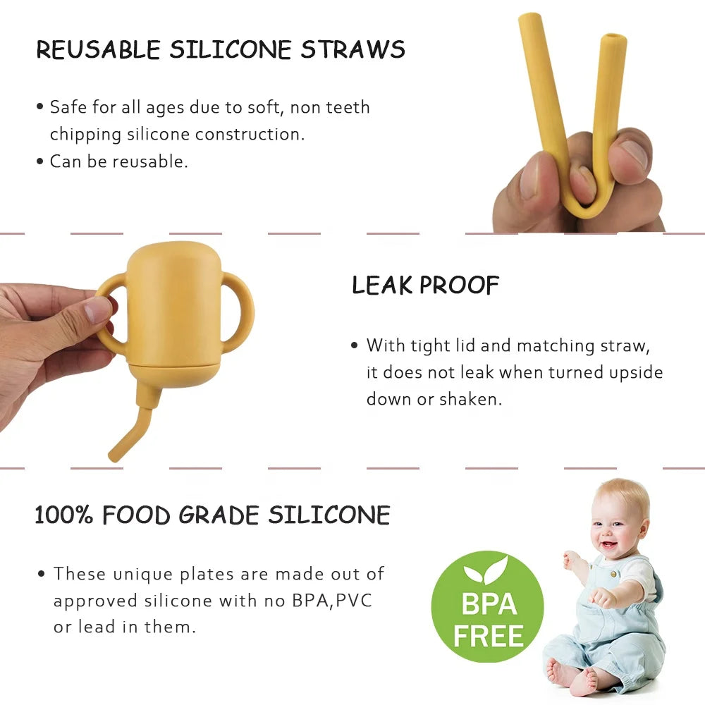 BPA Free Kids Open Cup Silicone Drinking Mug