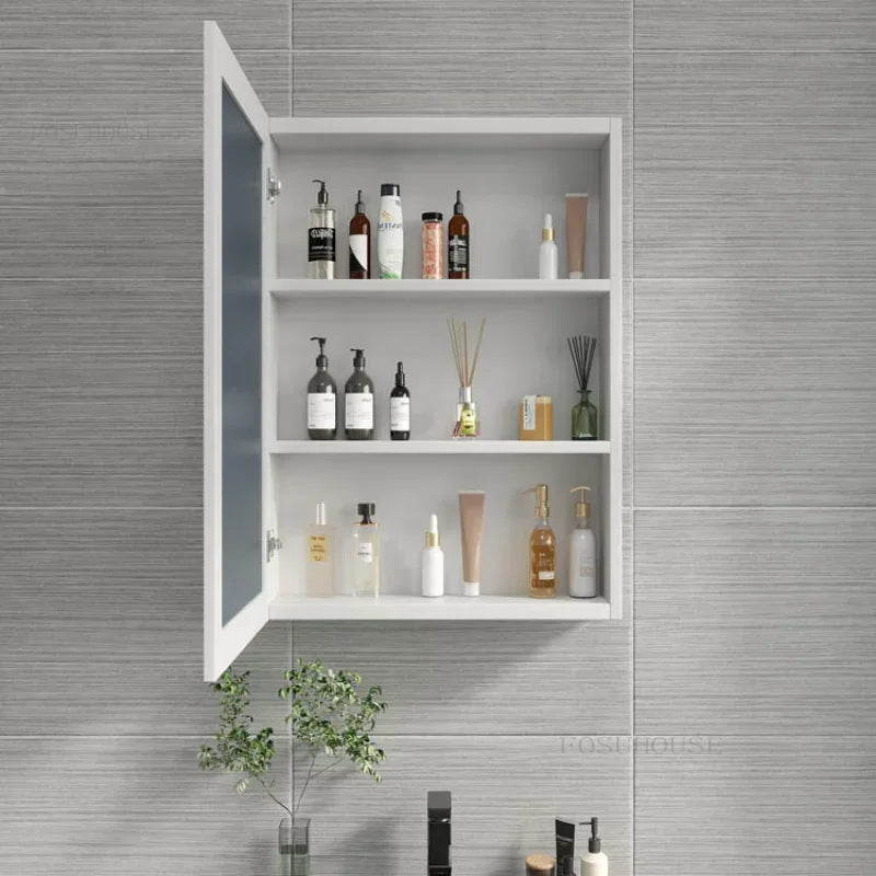 Italian Aluminum Alloy Smart Bathroom Mirror Cabinets Luxury