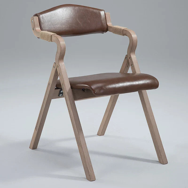 Wood Folding Dining Chair Vanity Salon Outdoor Camping