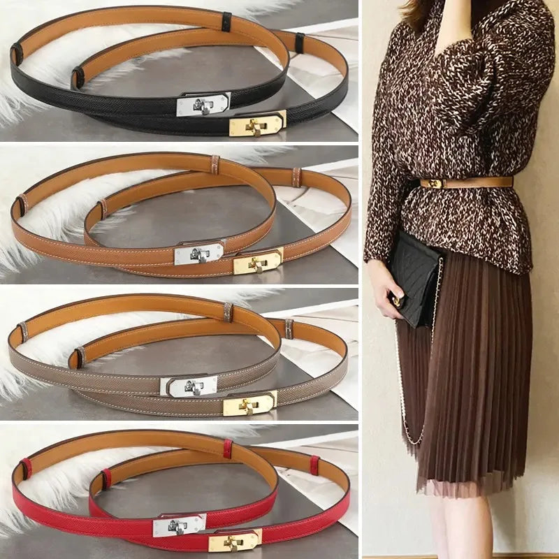 High Quality Ladies Girls Leather 1.8cm Designered Women
