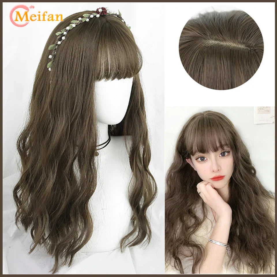 MEIFAN Long Lolita Ombre Harajuku Wig With Bang