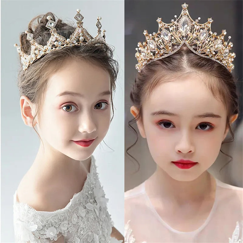 Kids Girls Crystal Tiaras and Crown Headbands Bridal