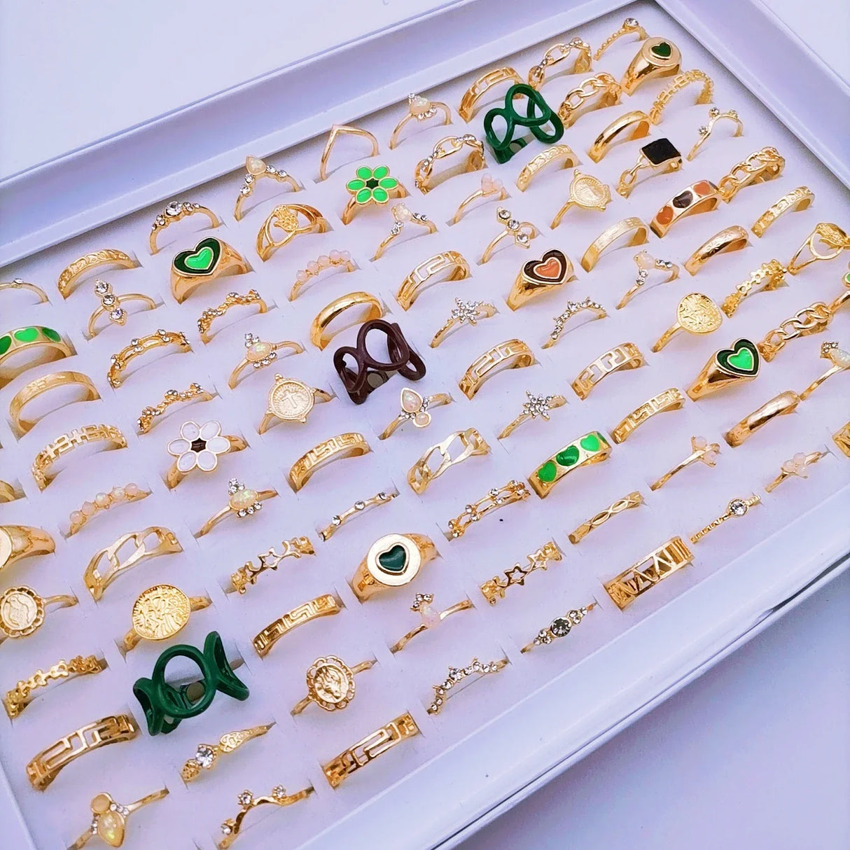 30PcsLot Vintage Rings for Women Gem Snake Spider
