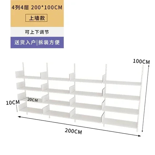 Metal Display Bookcase Magazine Rack Wall Modern Bookcase
