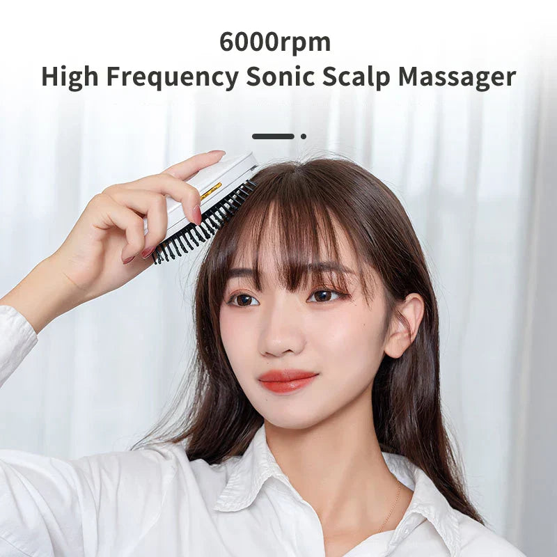 Hair Smoothing Straightening Brush Spray Steam Scalp Massage