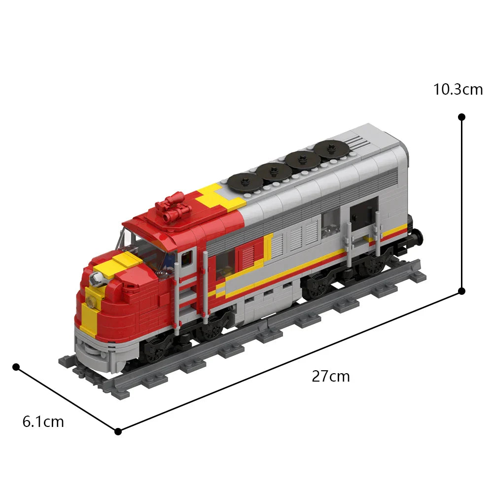 MOCUnited Pacific Spped Train Building Blocks Kit Motor