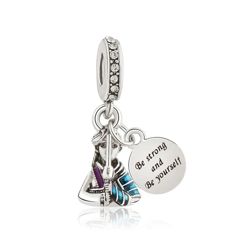 Disney Blue Enamel Ice Snow Olaf Pendant Fit