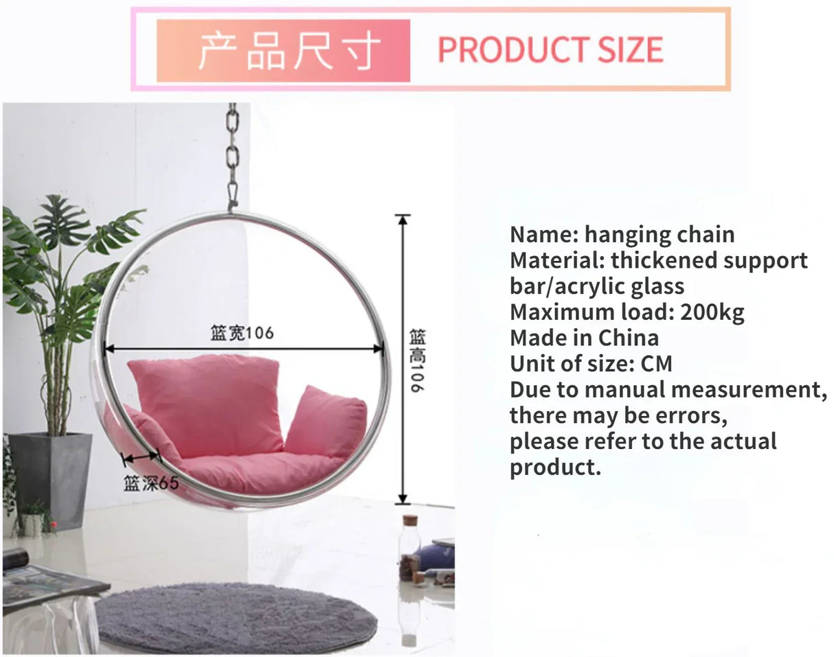 Net Red Transparent Bubble Hemispheric Acrylic Hanging Basket