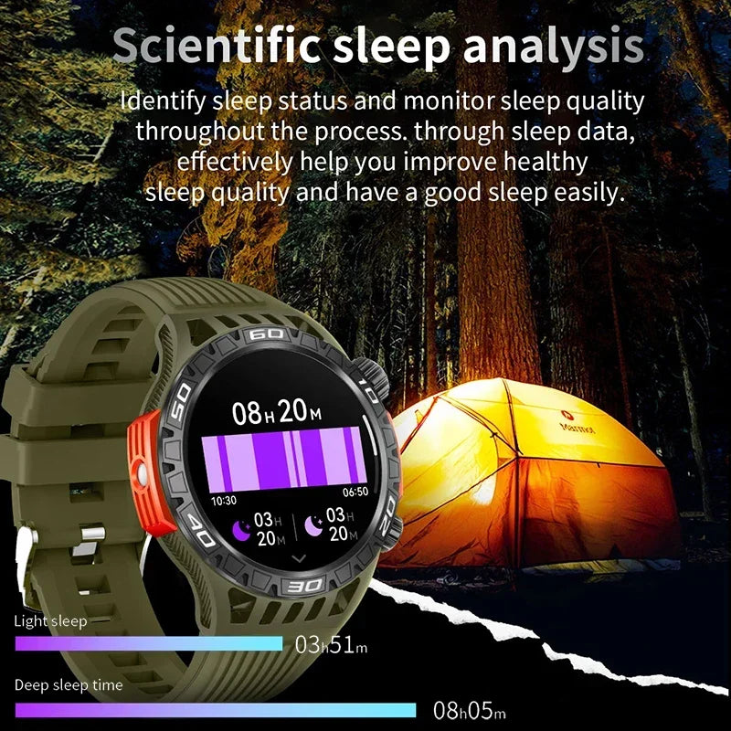 2024 New Smart Watch Men Outdoor Military Sports