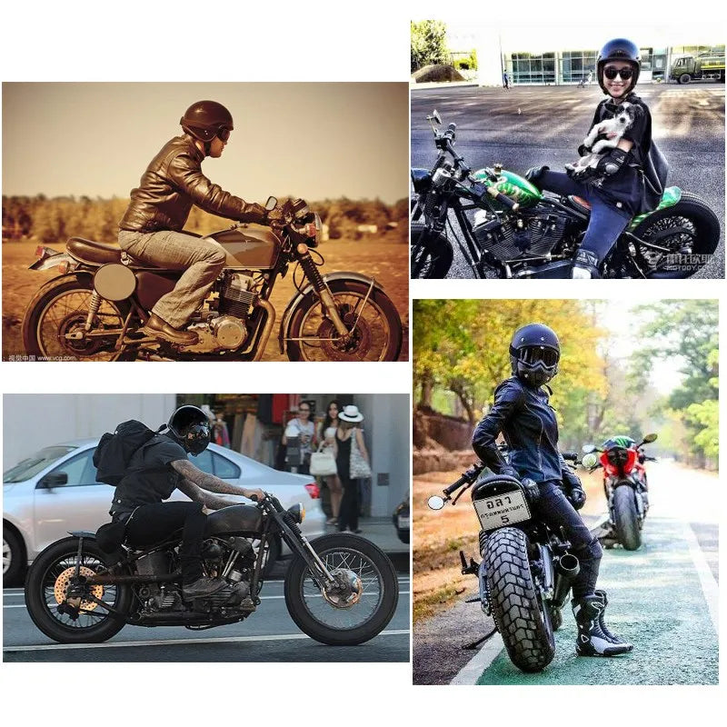 Free Shipping DOT approved retro motorcycle helmet casco 3/4 open face helmet cafe racer helmet chopper helmet capacete