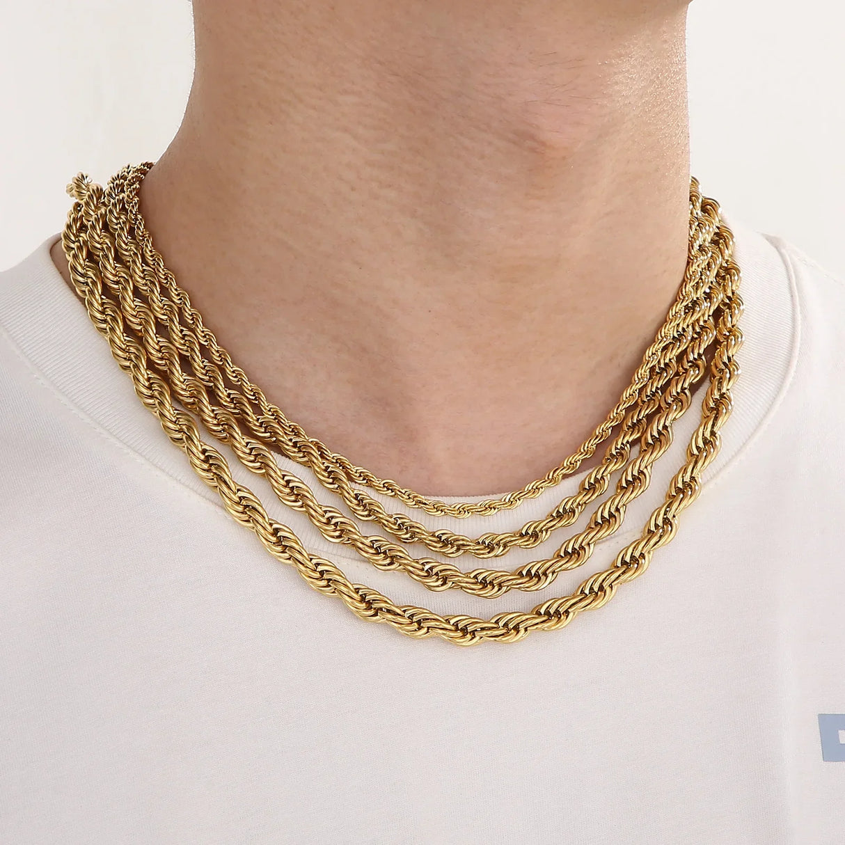 28mm HipHop Stainless Steel Rope Chain Fashion Men