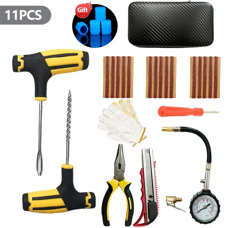 Car Repair Tool Kit Emergency Tubeless Tire Storage