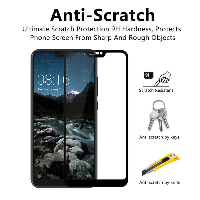 3 Pcs Tempered Glass for Xiaomi Mi 8