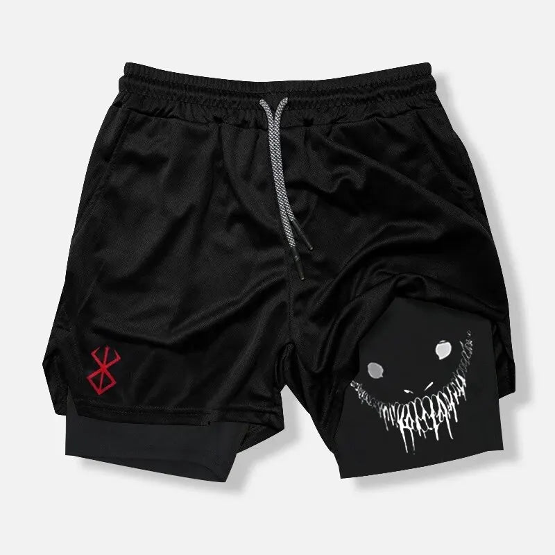 2024 New Men's Fitness Training Skinny Shorts Demon