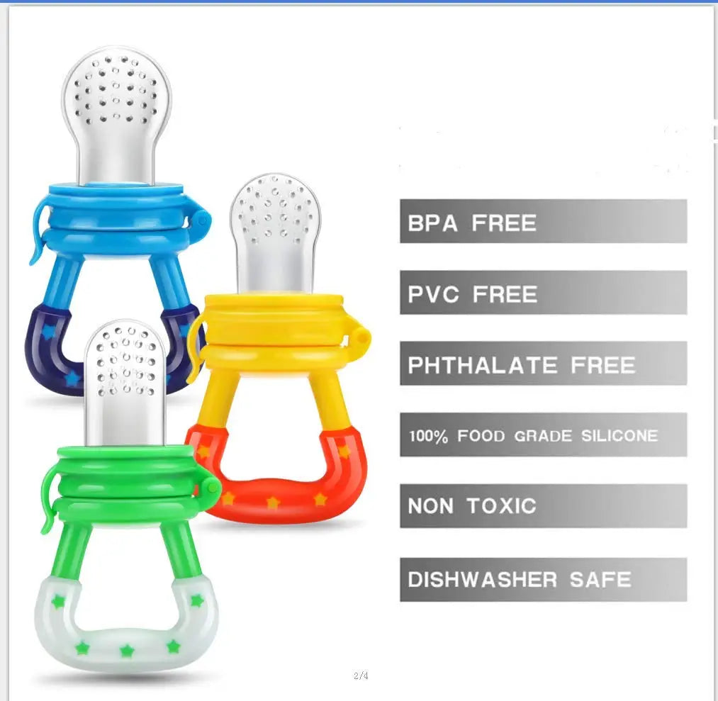 Silicone Baby Fruit Feeder with Cover Baby Nipple