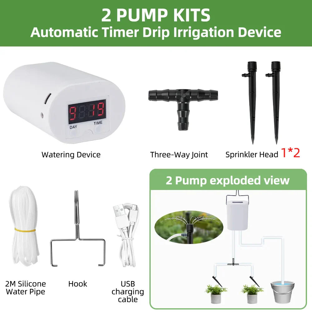 Automatic Plant Flower Watering Pump Home Sprinkler Drip