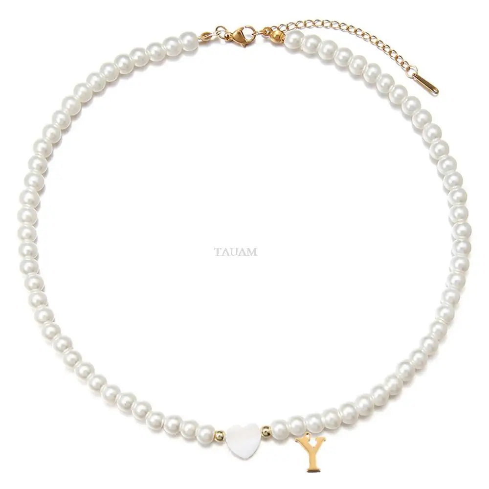 New Trendy Stainless Steel 26 Letter Shell Heart