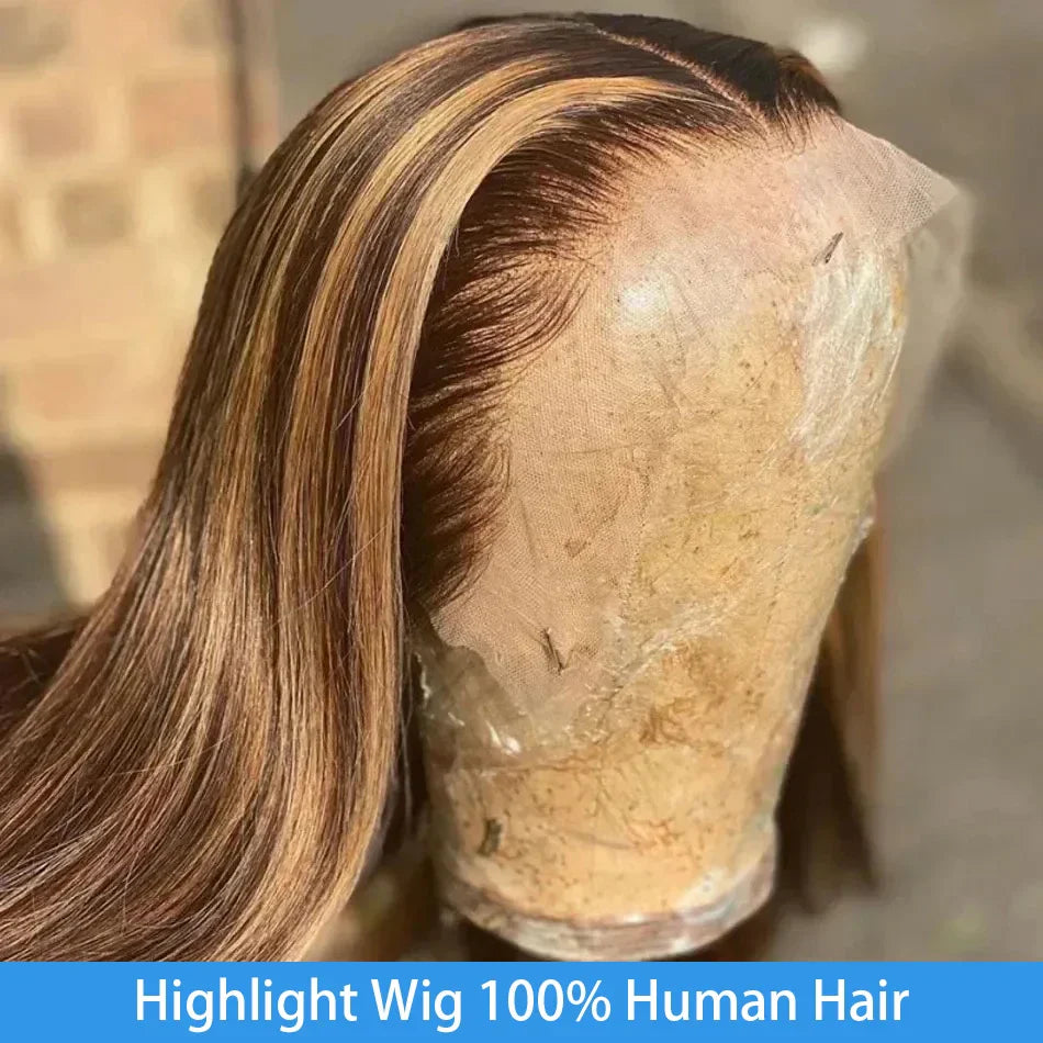 180 Density 30 Inch Highlight Honey Brown Curly