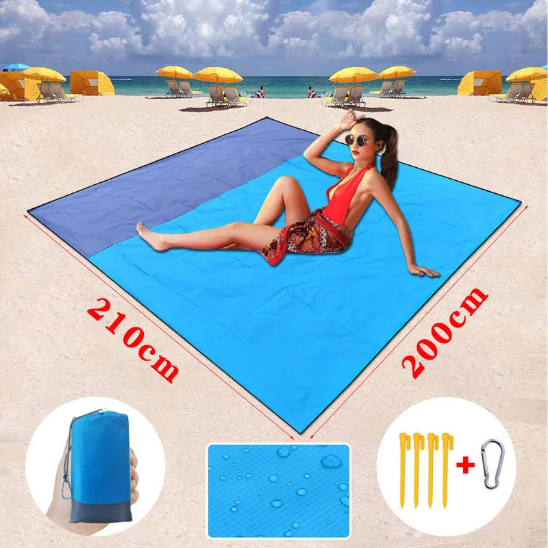 Waterproof Beach Mat Sand Free Blanket Camping Outdoor
