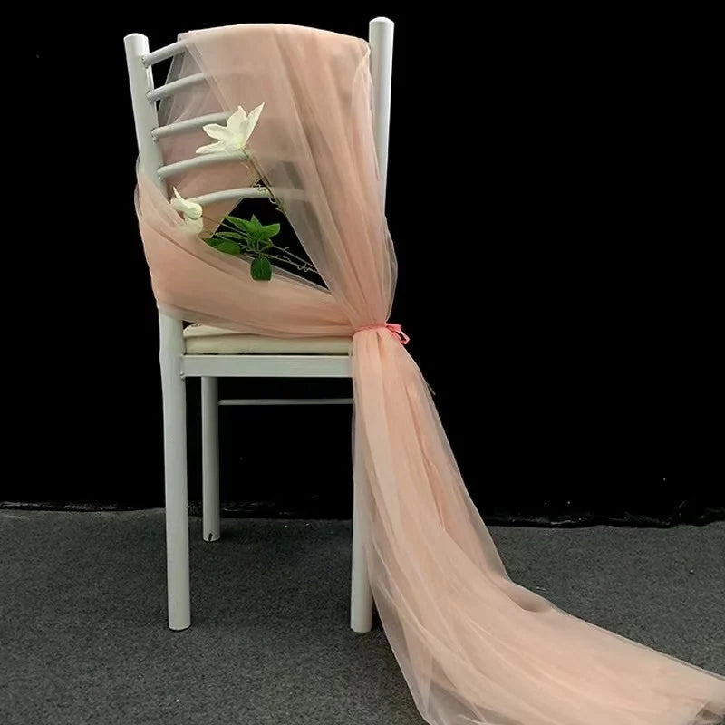 20pc/lot Tulle Sheer Organza Sashes For Wedding Banquet