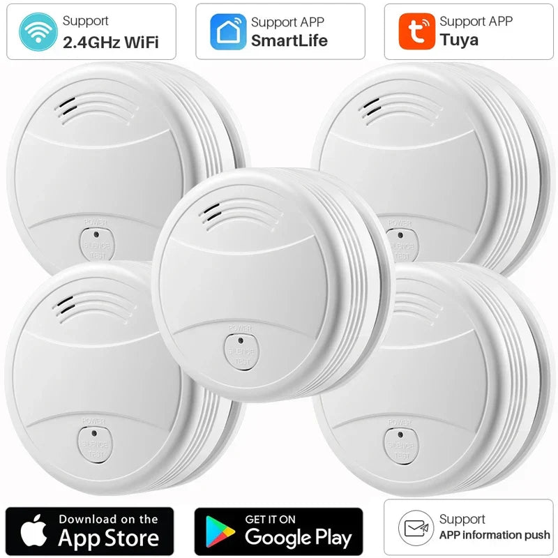 Tuya WiFi Smoke Detector Alarm Smart Fire Protection