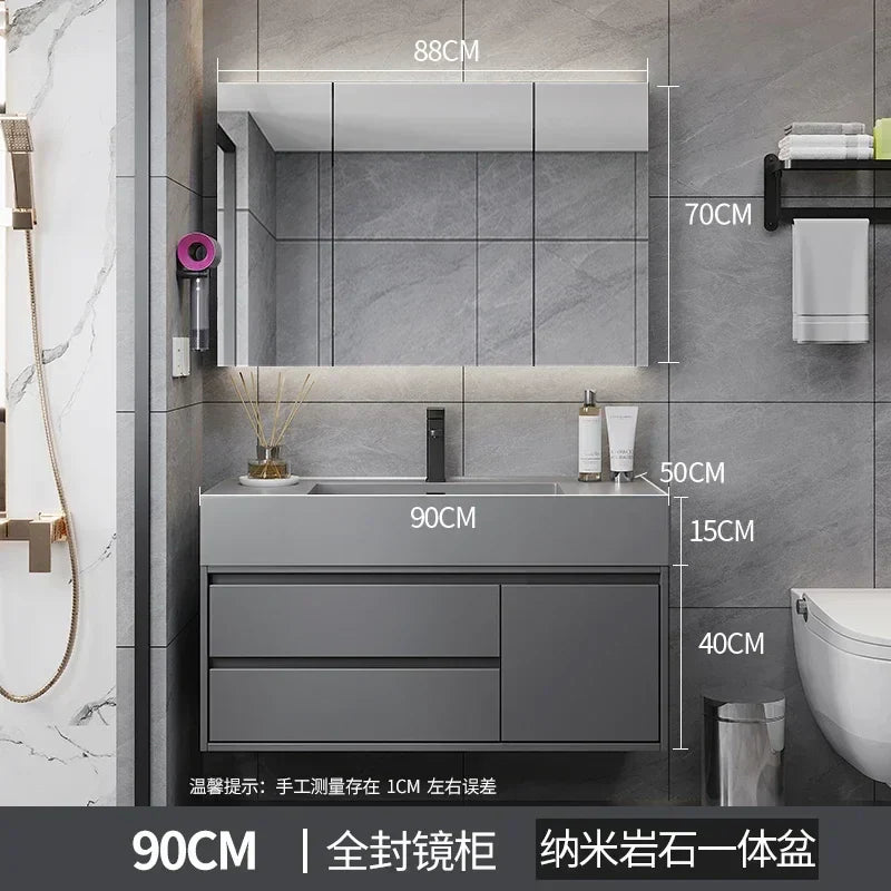 Toilet Vanity Wall Bathroom Cabinets Drawer Wall Washbasin