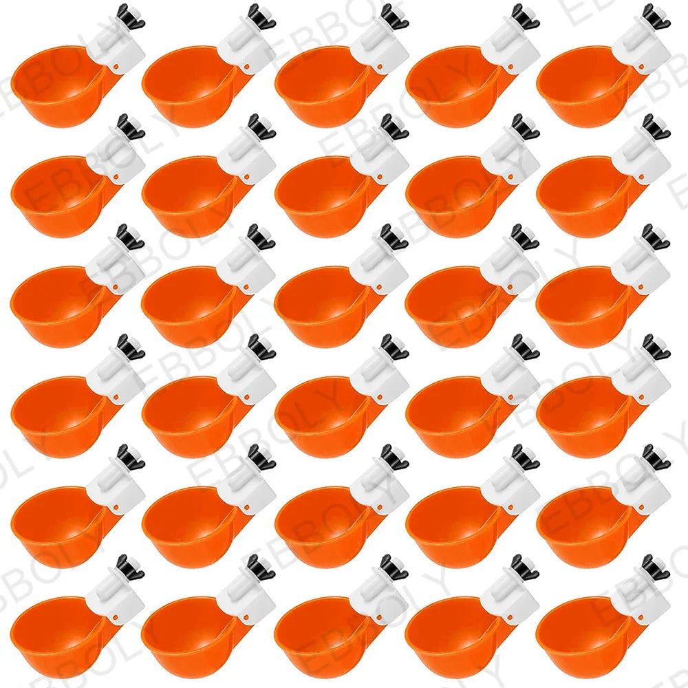 12/20/30PCS Automatic Chicken Water Feeder Drinking Cups Poultry
