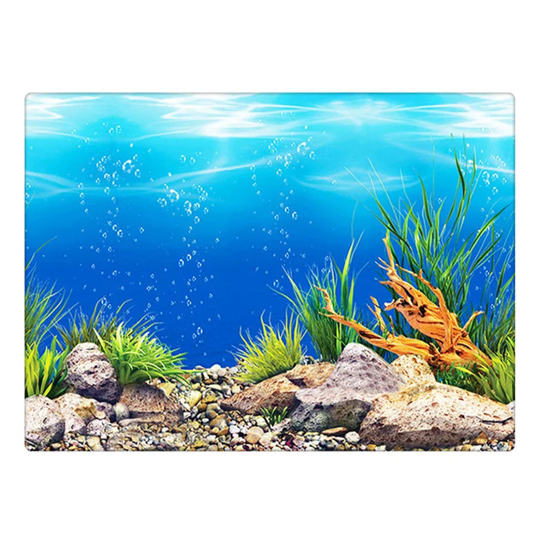 Aquarium Background Decoration Sticker Fish Tank Landscape Sticker