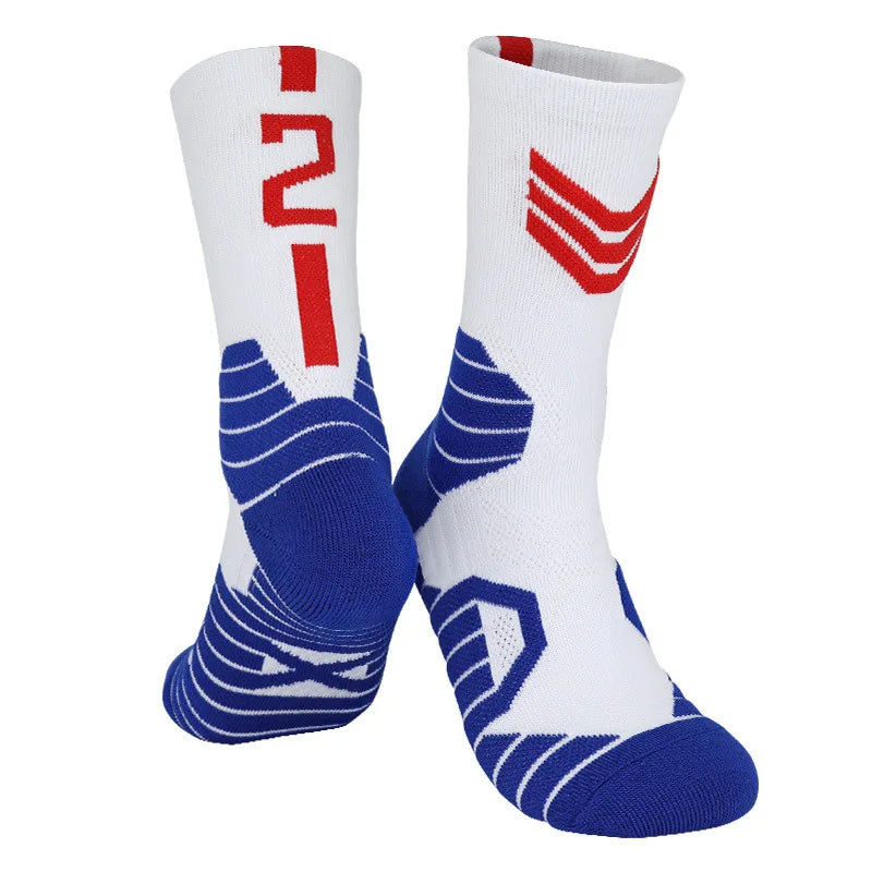 5 Pairs Men's Athletic Crew Socks Performance