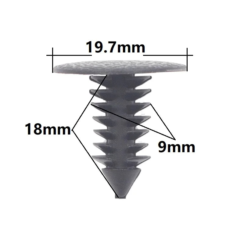 50pcs 8mm 9mm Clips Plastic Rivets for Buick