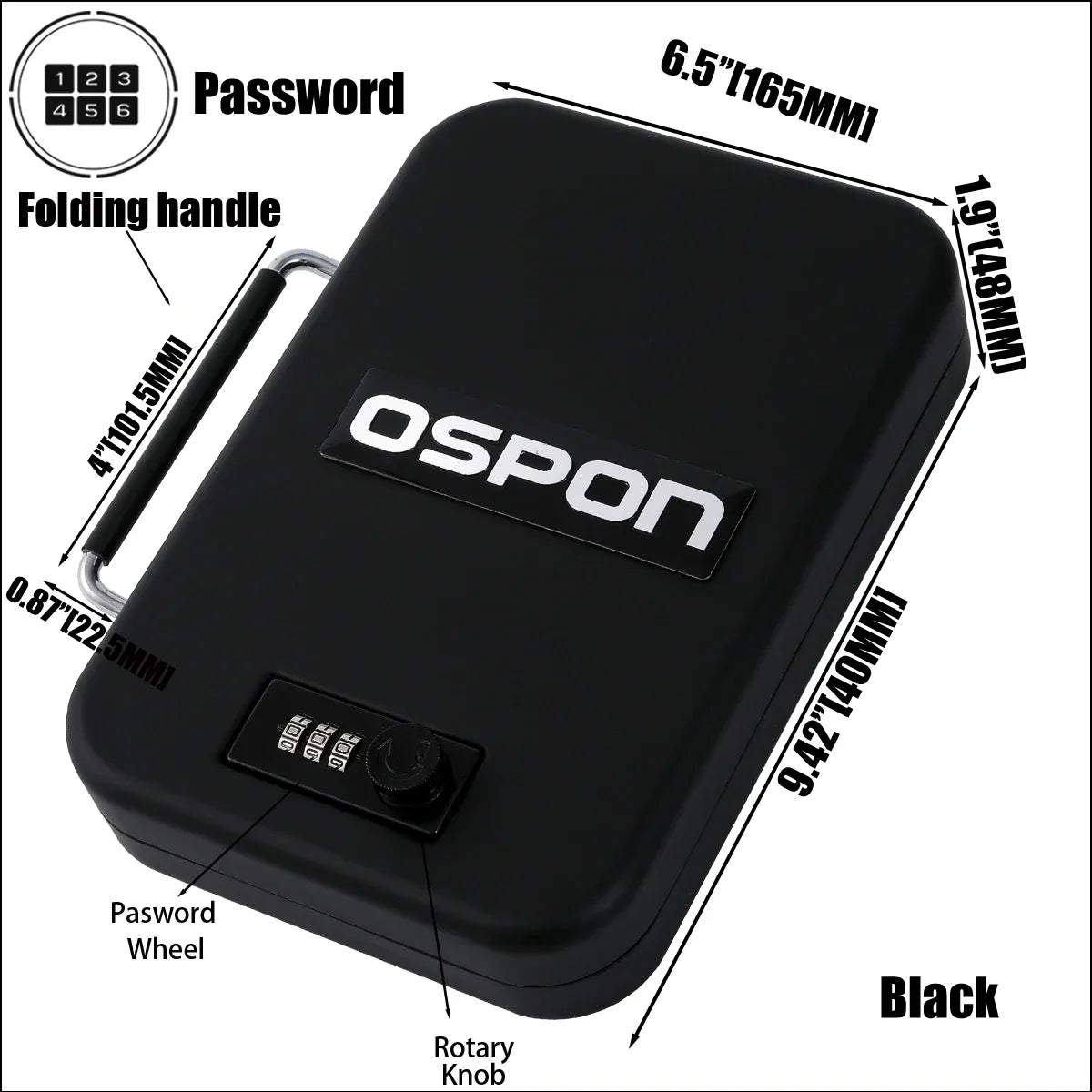 Password Combination Mechanical Portable Weapon Money Cash Pistol