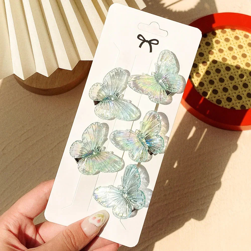 10Pcs/Set Mermaid Color Fairy Butterfly Handmade Hairpins For