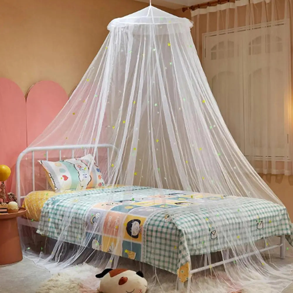 1 Set Convenient Bed Canopy Polyester Bedcover Curtain