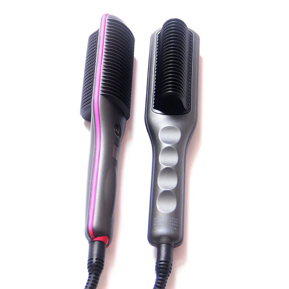 Professional Electric Hair Straightener Brush Anti-scald Straight Curling