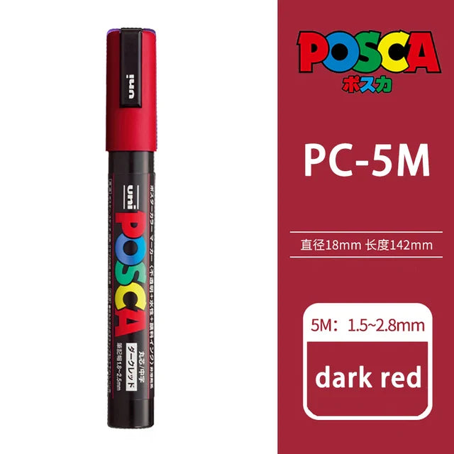 39 Colors Uni Posca PC-5M Paint Marker,1.8-2.5mm Medium
