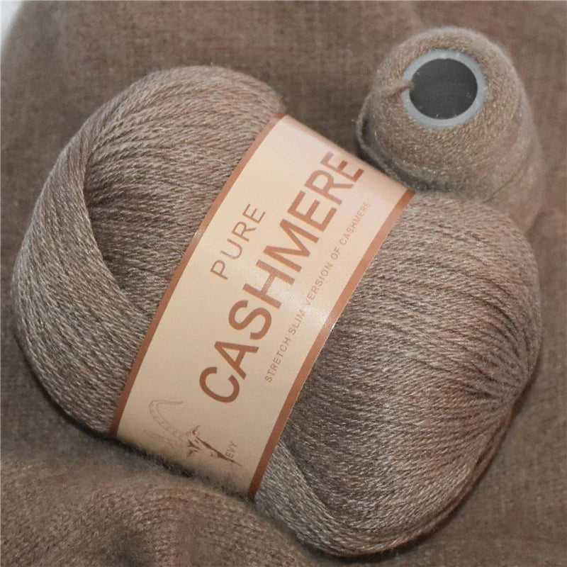 Pure Natural Mongolian Cashmere Yarn Crochet Lana para