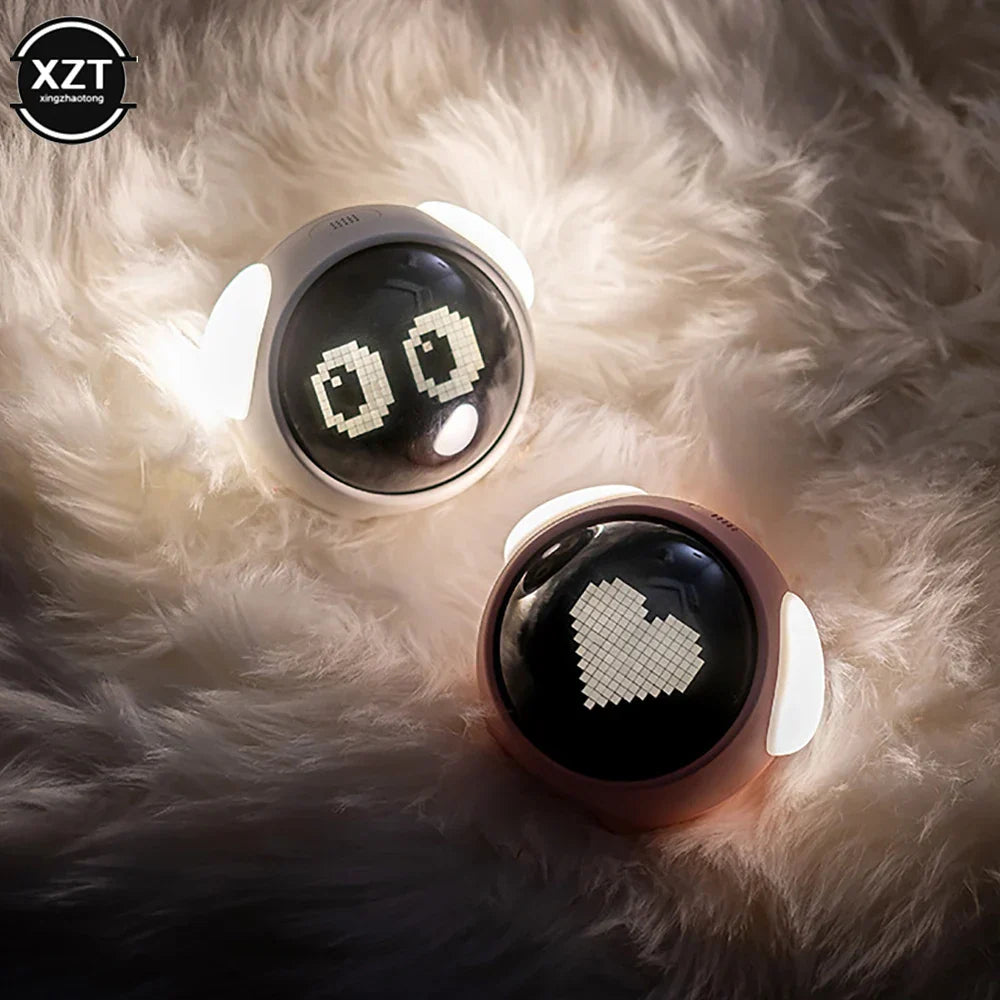 2022 New Cute Expression Alarm Clock Child Multifunctional