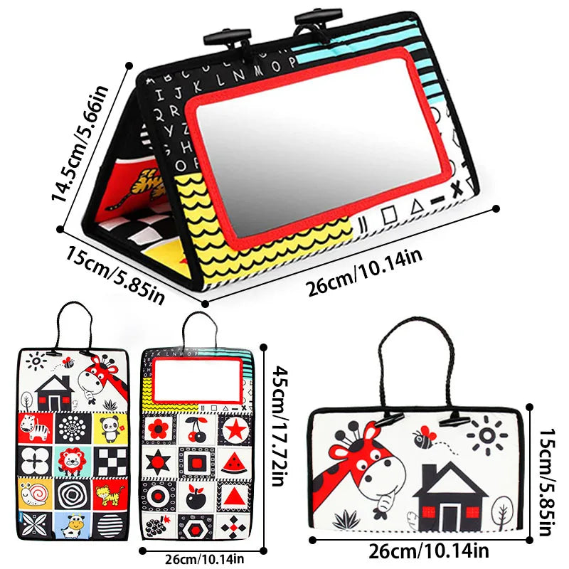 Black And White Baby Floor Mirror Tummy Time