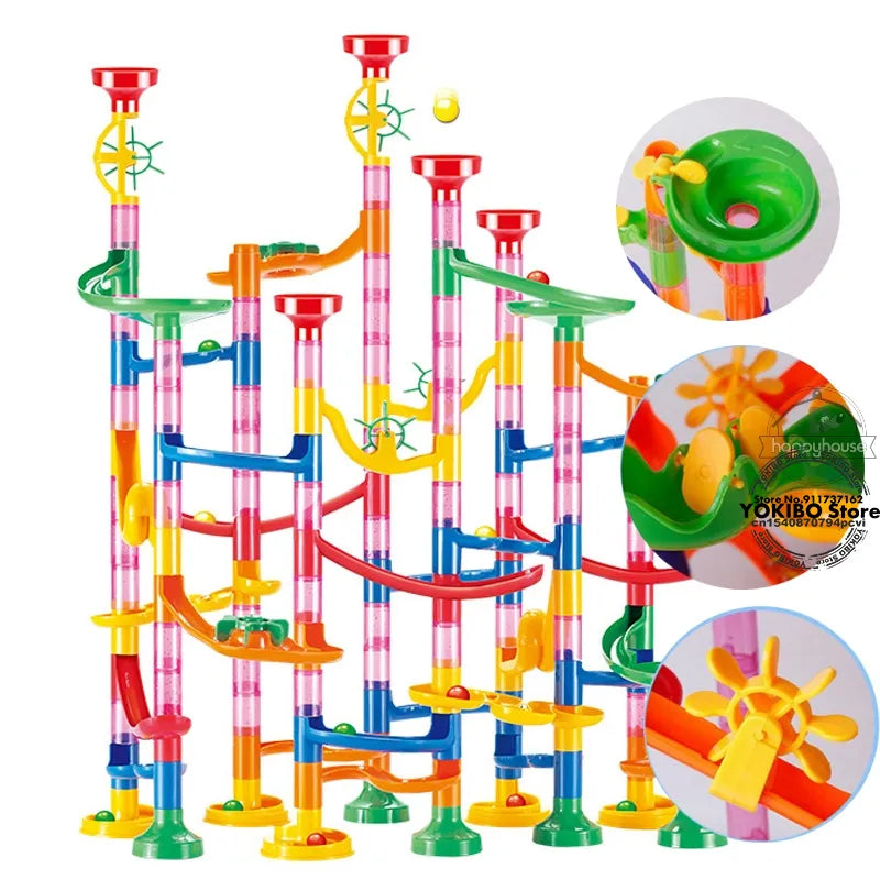 Marble Run Race Track Building Blocks Kids 3D