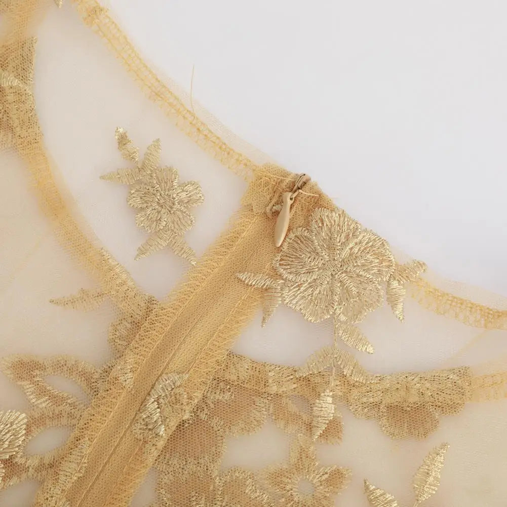 O-neck High-Waist Plus Size Midi Dress Party Dress