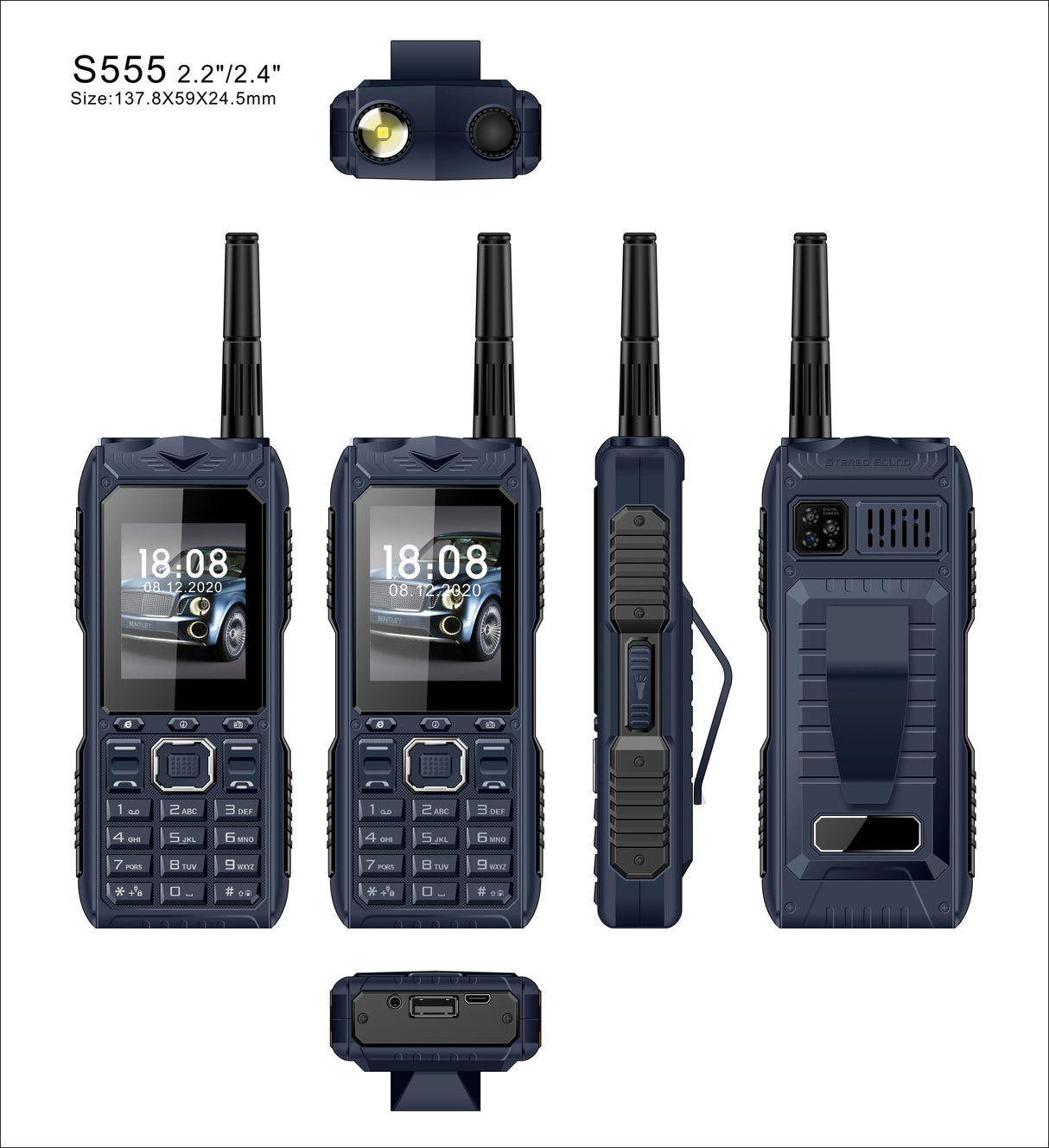 Good Signal Strength Durable Outdoor Mobile Phone Large