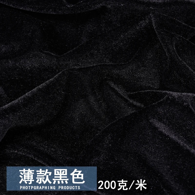 100*160cm Solid Color Mixed Textile Gold Velvet Fabric