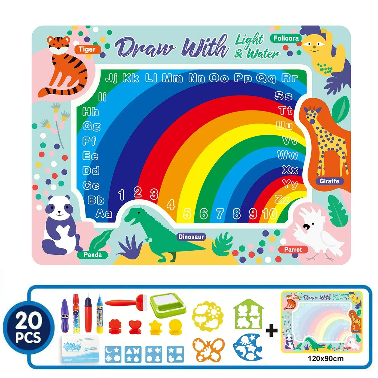 Coolplay Magic Water Drawing Mat Coloring Doodle Mat