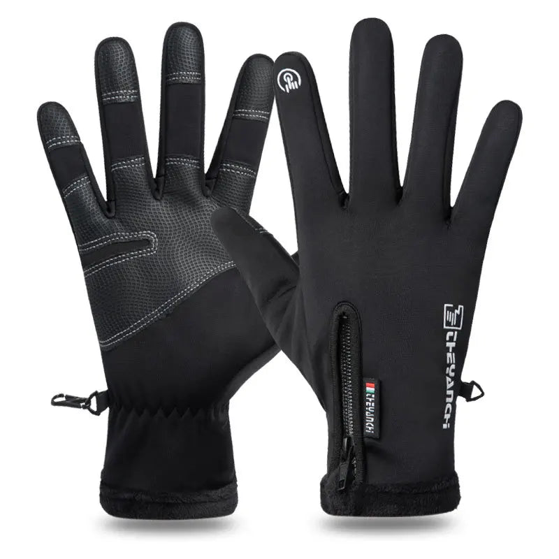 Motorcycle Gloves Winter Thermal Fleece Lined Resistant Waterproof