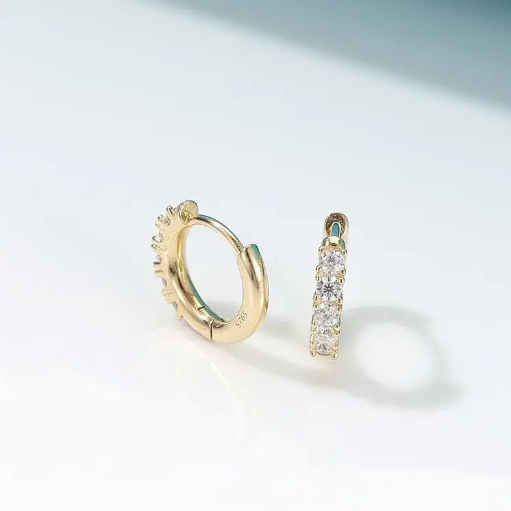 Moissanite Diamond Earring 925 Silver Round Moissanite Ear